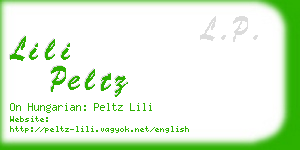 lili peltz business card